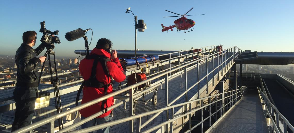 The Air Ambulance responding to an emergency
