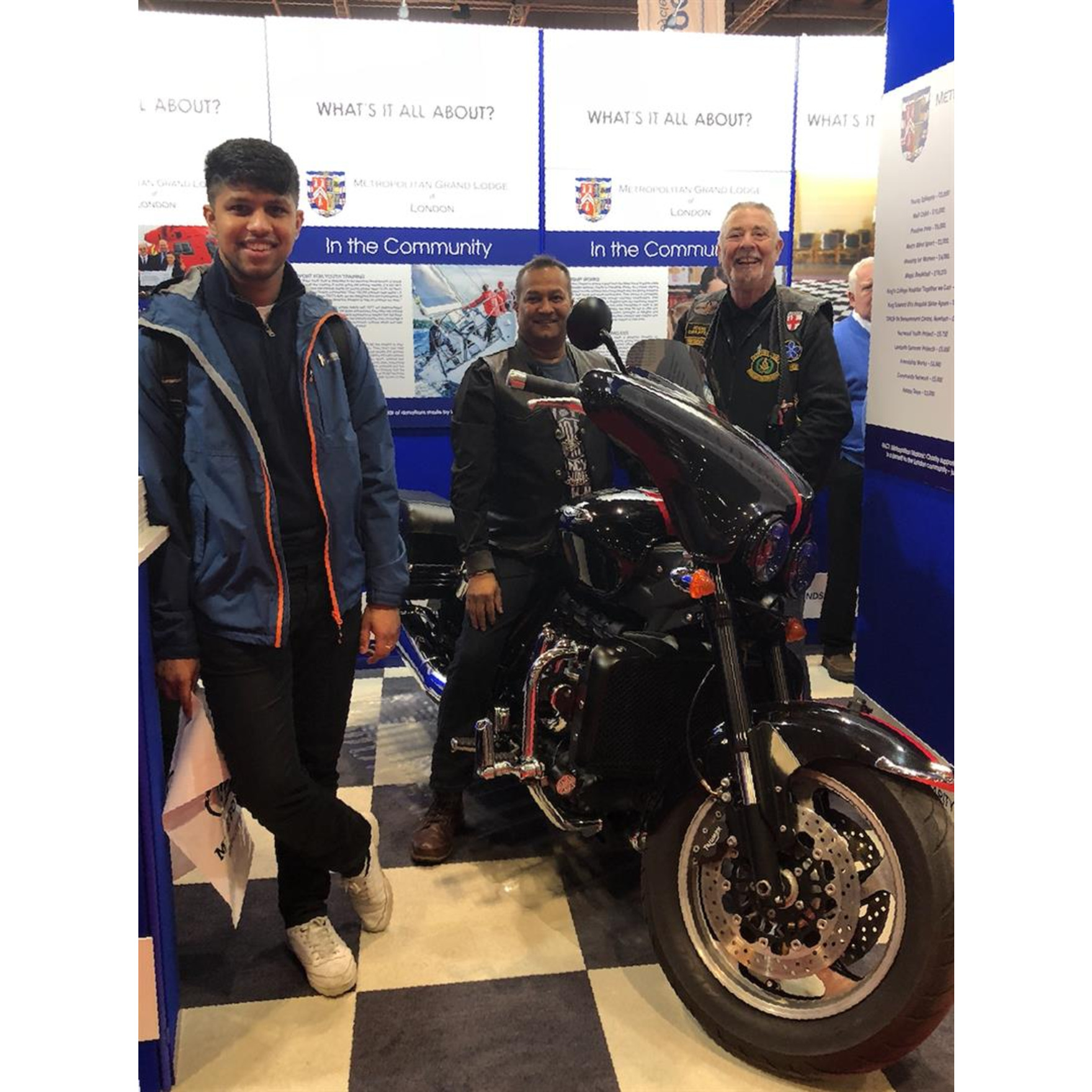 Masonic Bikers Surprise at the Excel MCN Bike Show